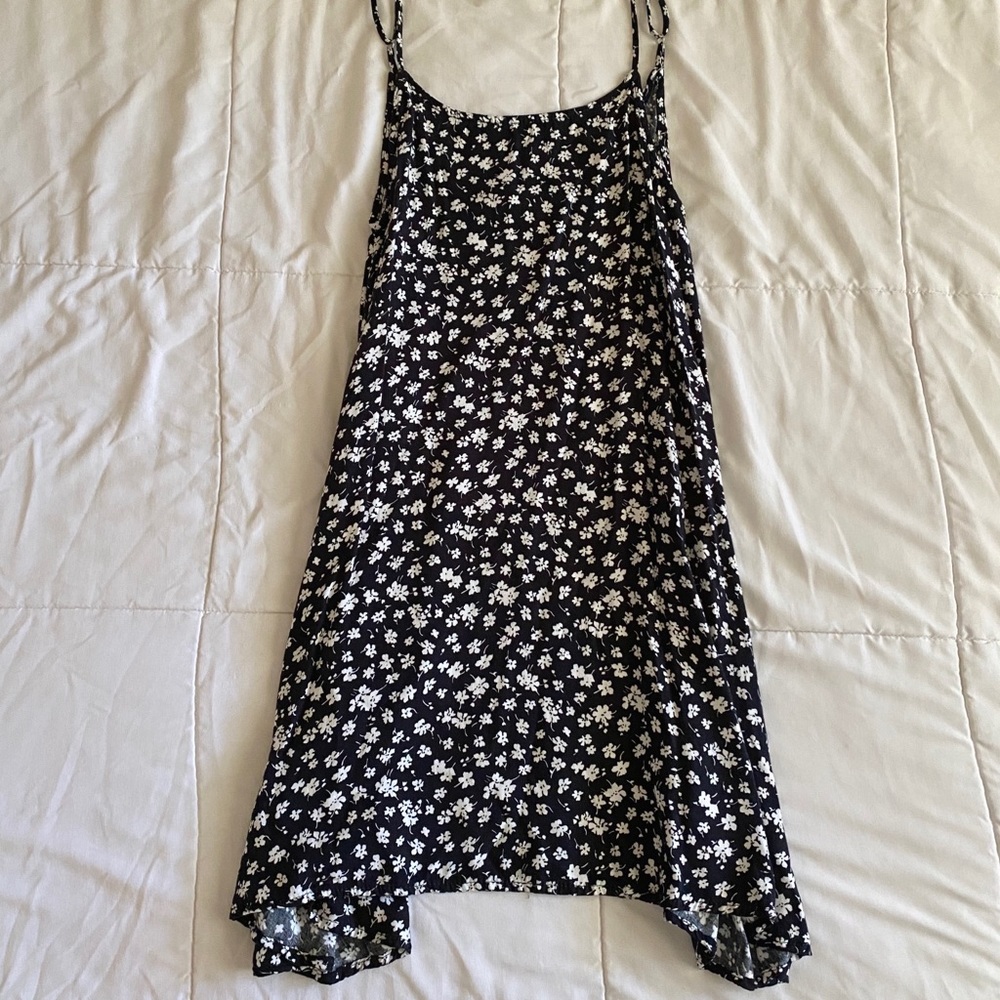 John Galt Navy Blue Flower Dress